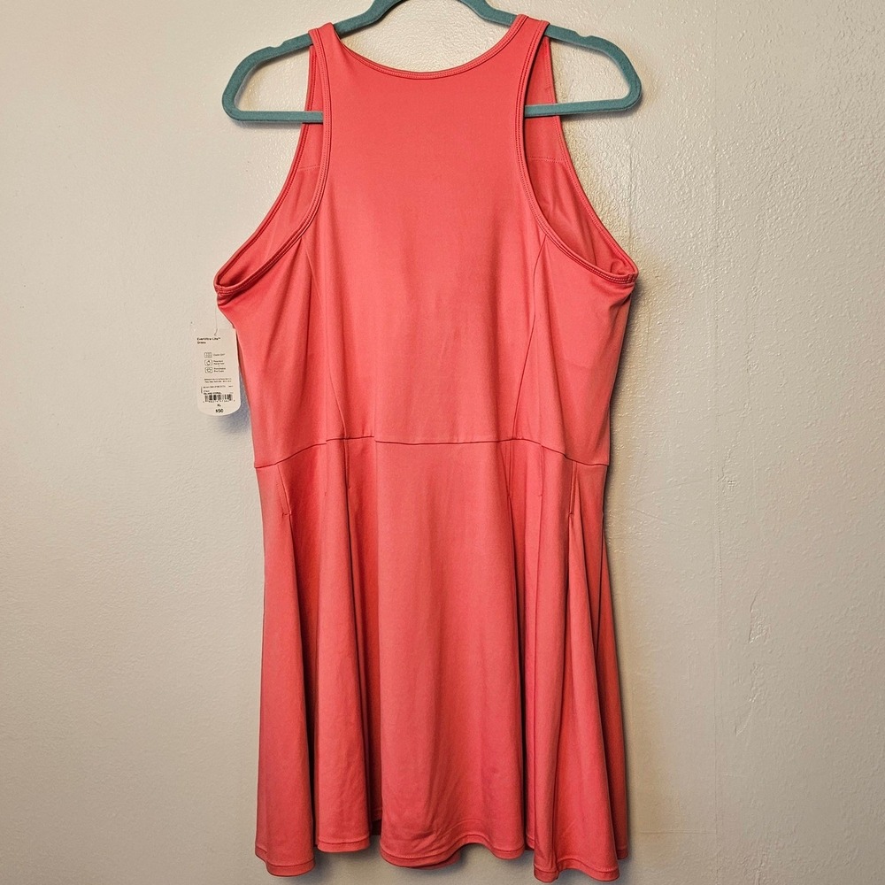 Xersion EverUltra-Lite Athletic Dress Island Coral XL Quick-Dri Removable Cups - Picture 8 of 9